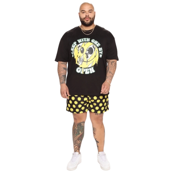 Fashion Nova Other - NovaMen Smiley Face Swim Trunks, XXL